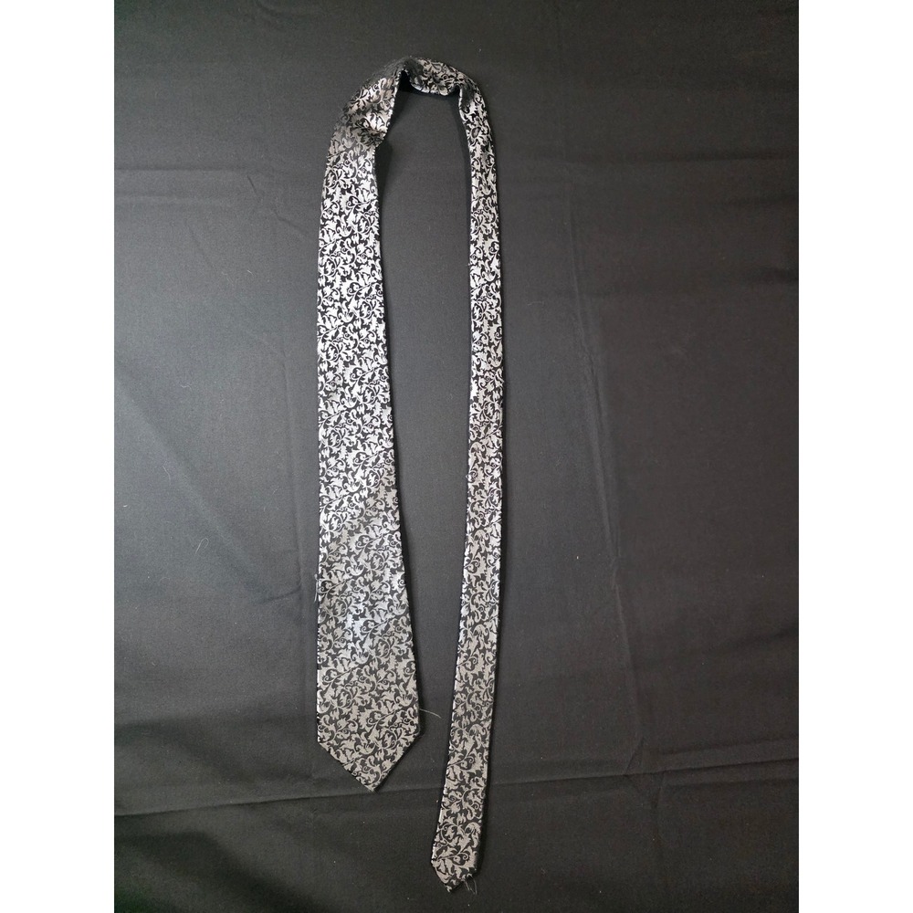 Alfani Men's Necktie Black and Silver
